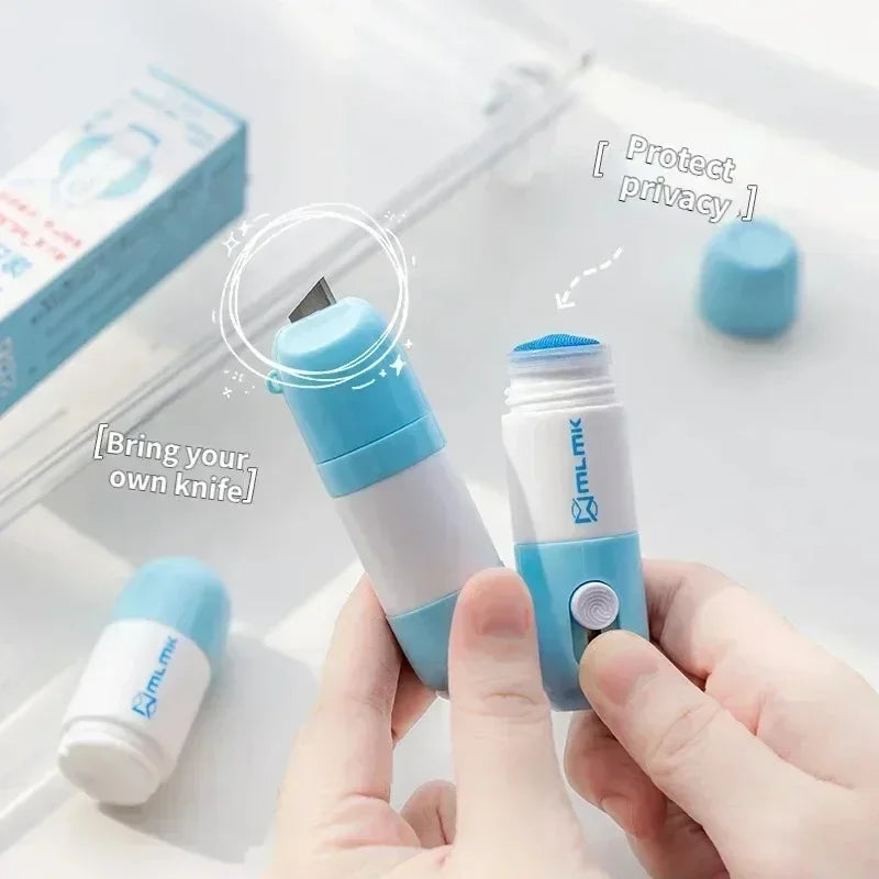 Thermal Paper Correction Fluid Data Identity Privacy Protection Fluid with Unboxing Knife Eraser Express Home Office Accessories