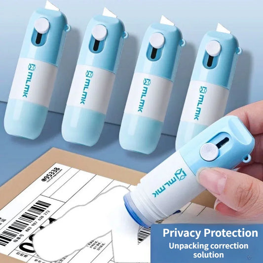Thermal Paper Correction Fluid Data Identity Privacy Protection Fluid with Unboxing Knife Eraser Express Home Office Accessories